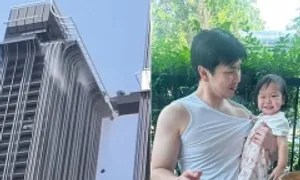 Nhảy qua cầu gãy giữa hai tòa nhà để tìm vợ con trong động đất Nhảy qua cầu gãy giữa hai tòa nhà để tìm vợ con trong động đất
