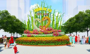 Thiết kế đường hoa Nguyễn Huệ Tết Ất tỵ 2025